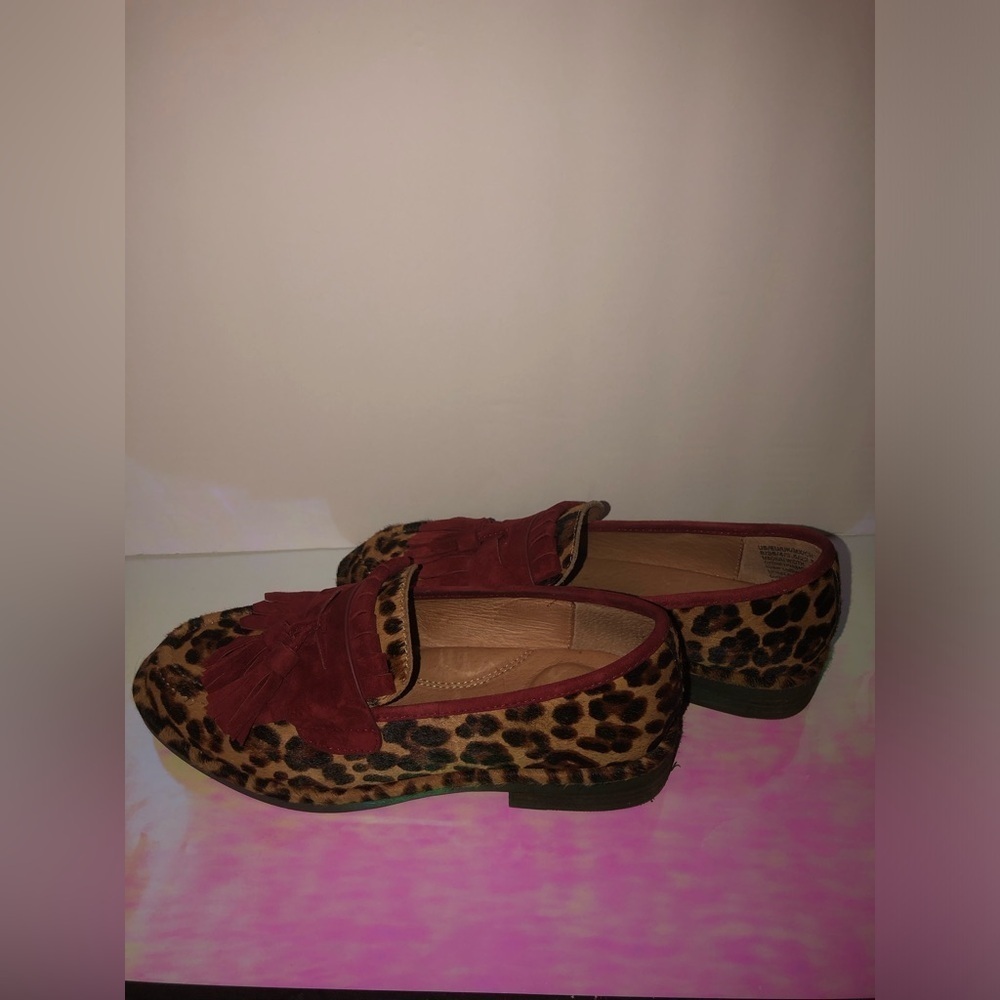 Gentle Souls Leopard and Red Loafers size 6 - Picture 13 of 16